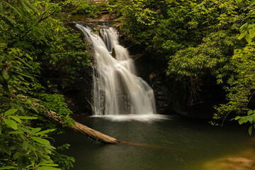 Blue hole falls near Hiawassee in Georgia