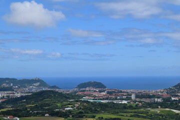 Fototapeta na wymiar Beautiful San Sebastian city view in Basque Country Spain