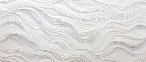 Abstract white wave texture background. 3d rendering.  AI generated 