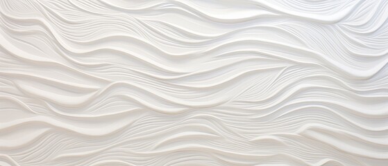  white wave texture background. 3D rendering. Abstract wallpaper.  AI generated 