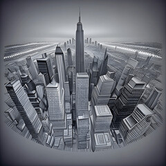 Big Citys Pencil Draw
