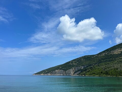 Sea bay and rocks in Montenegro.