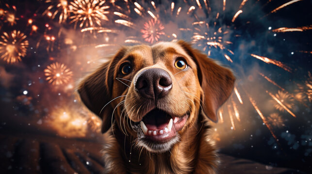 The dog is afraid of fireworks. Overcoming anxiety in dogs. Use of headphones. Calming CBD.