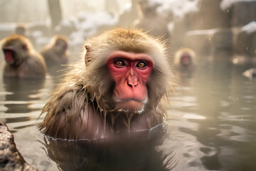 Obraz premium snow monkey in Japan Yudanaka