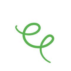 Obraz premium Green Curved Line