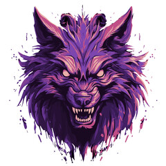 wolf head mascot Tshirt Design