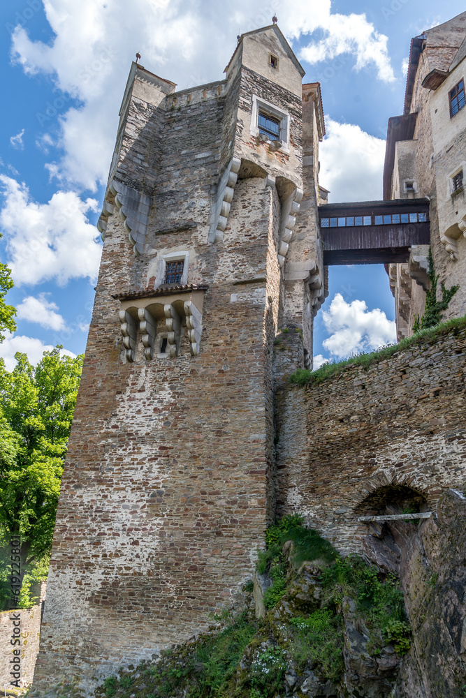 Canvas Prints pernstejn castle dungeon tower with 4 turrets