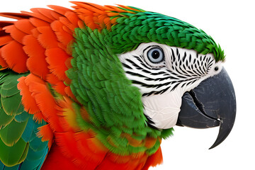 Funny Parrot on a white background.