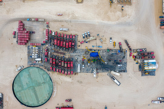 Aerial Fracking Site