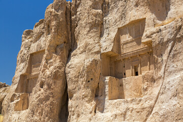 Naqsh-e Rustam. Ancient tombs of Achaemenid kings in Iran