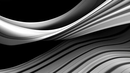 Black and white silver abstract background. Created with Generative AI