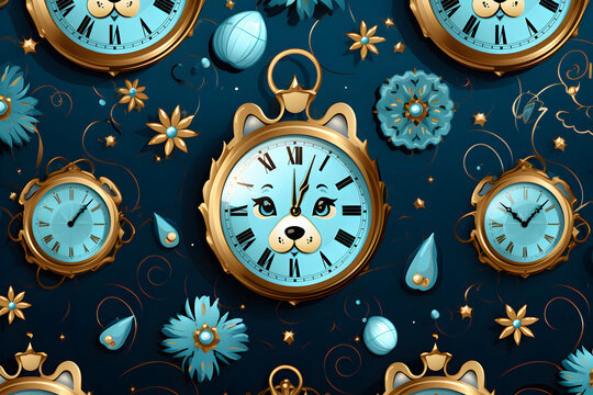 Animal clock pattern