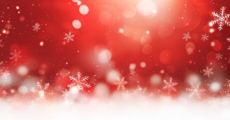 Red Christmas Lights Background. Illustration AI Generative.