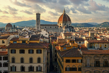 Skyline of the Duomo and old Florence, Italy