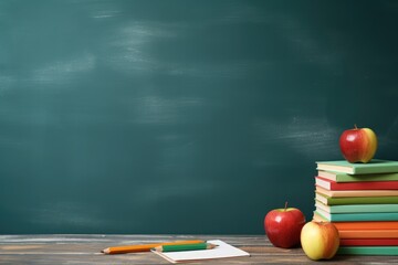 Back to school background. Illustration AI Generative.