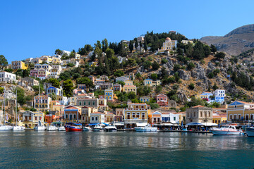 view of the Port of Symi island, Greece