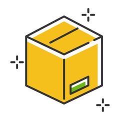 Shop icon. Magic box outline icon. linear style sign for mobile