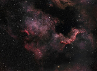 About 2200 light years from Earth, the North America Nebula NGC 7000 is a large hydrogen emission...