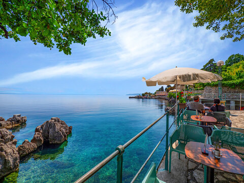 Lovran bei Opatija, Adriak&uuml;ste, Kroatien