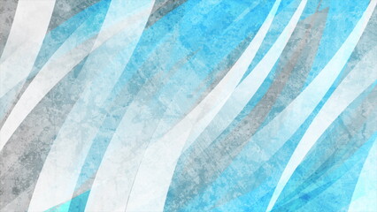 Blue, grey and white grungy waves abstract background