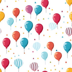 party balloons  seamless tile
