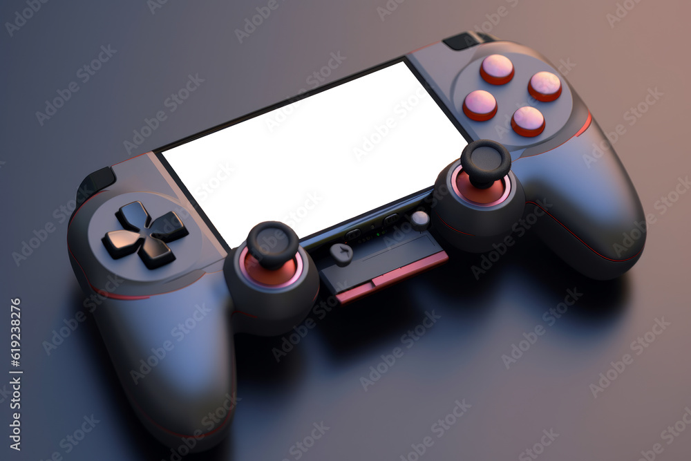 Aufkleber game controller takes center stage, demonstrating its ergonomic design and user-friendly interface, 
