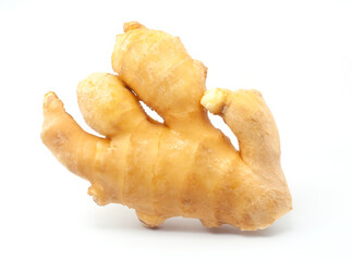Ginger root isolated on white bakground