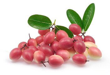 Carunda or Karonda fruits isolated on white background