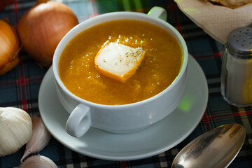 Delicious vegetable cream cheese soup