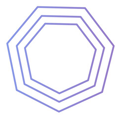 Purple Neon Light Sign Hexagon Polygon Frame