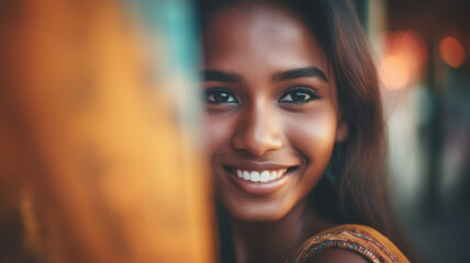 young tanned multiracial woman, fictional location