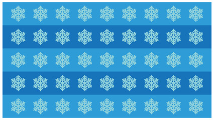 Seamless pattern with snowflakes on a blue background. Abstract background with a geometric pattern in the form of snowflakes