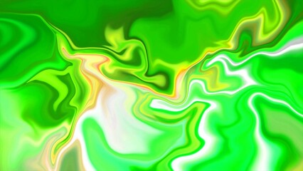 Swirls of marble. Liquid marble texture. Marble ink green color. Fluid art. Very Nice Abstract Green Design. Green Swirl Texture Background Marbling. 3D Rendering.