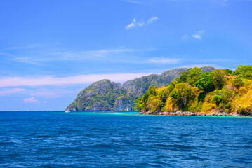 Fototapeta premium Ko Phi Phi Don Island on a sunny day, Ao Nang, Mueang Krabi Dist