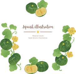 ナチュラルなタッチのかぼちゃのイラスト/サークル
