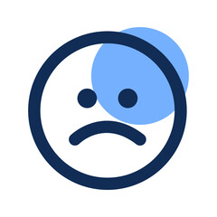 sad filled line icon