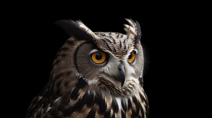 Fototapeta premium portrait of a owl bird animal wildlife nature generative ai