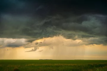 Fotobehang Summer thunder storm clouds over the prairies  © Steve