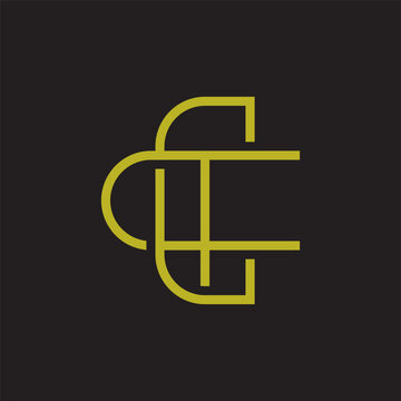 initial letter CTC unique logo vector