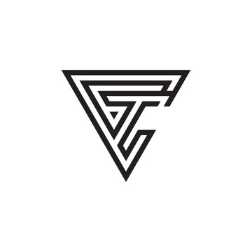 initial letter CTC unique logo vector