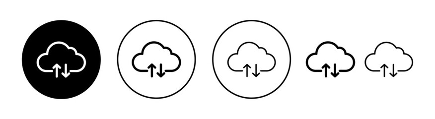 Cloud icon set for web and mobile app. cloud sign and symbol