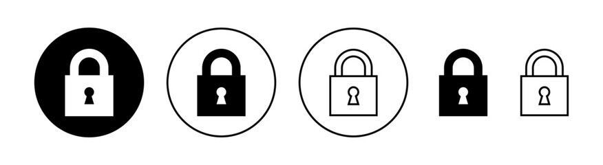 Lock icon set  for web and mobile app. Padlock sign and symbol. Encryption icon. Security symbol