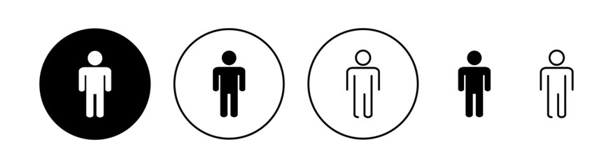 Man icon set  for web and mobile app. male sign and symbol. human symbol
