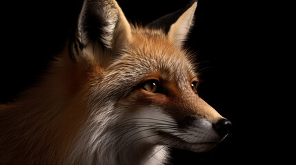 Fototapeta premium red fox animal in the wildlife mammal wild generative ai