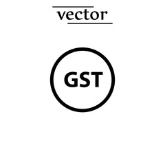 Goods and Service Tax , gst icon flat illustration on white background..eps