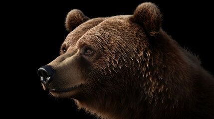 Fototapeta na wymiar brown bear portrait animal wild grizzly generative ai