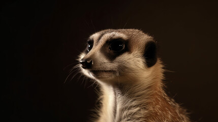 meerkat on the ground animal mammal cute wildlife generative ai