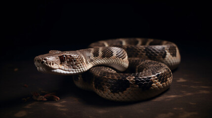 Fototapeta premium close up of a snake reptile animal nature wildlife generative ai
