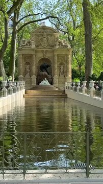 Luxembourg Park in Paris Paris France. High quality 4k footage