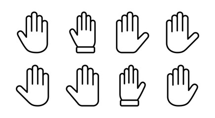 Obraz premium Hand icon set illustration. hand sign and symbol. hand gesture
